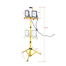 Load image into Gallery viewer, Dual head LED Work Light Wih Telescoping Adjustable Tripod Stand