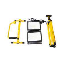 Load image into Gallery viewer, Dual head LED Work Light Wih Telescoping Adjustable Tripod Stand