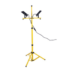 Load image into Gallery viewer, Dual head LED Work Light Wih Telescoping Adjustable Tripod Stand