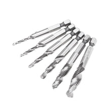 Load image into Gallery viewer, 6pcs HSS Drill Tap Bit Countersink Set 1/4 &#39;&#39; Hex
