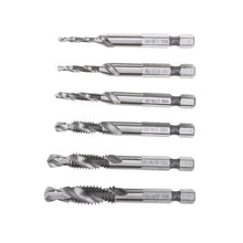 Load image into Gallery viewer, 6pcs HSS Drill Tap Bit Countersink Set 1/4 &#39;&#39; Hex
