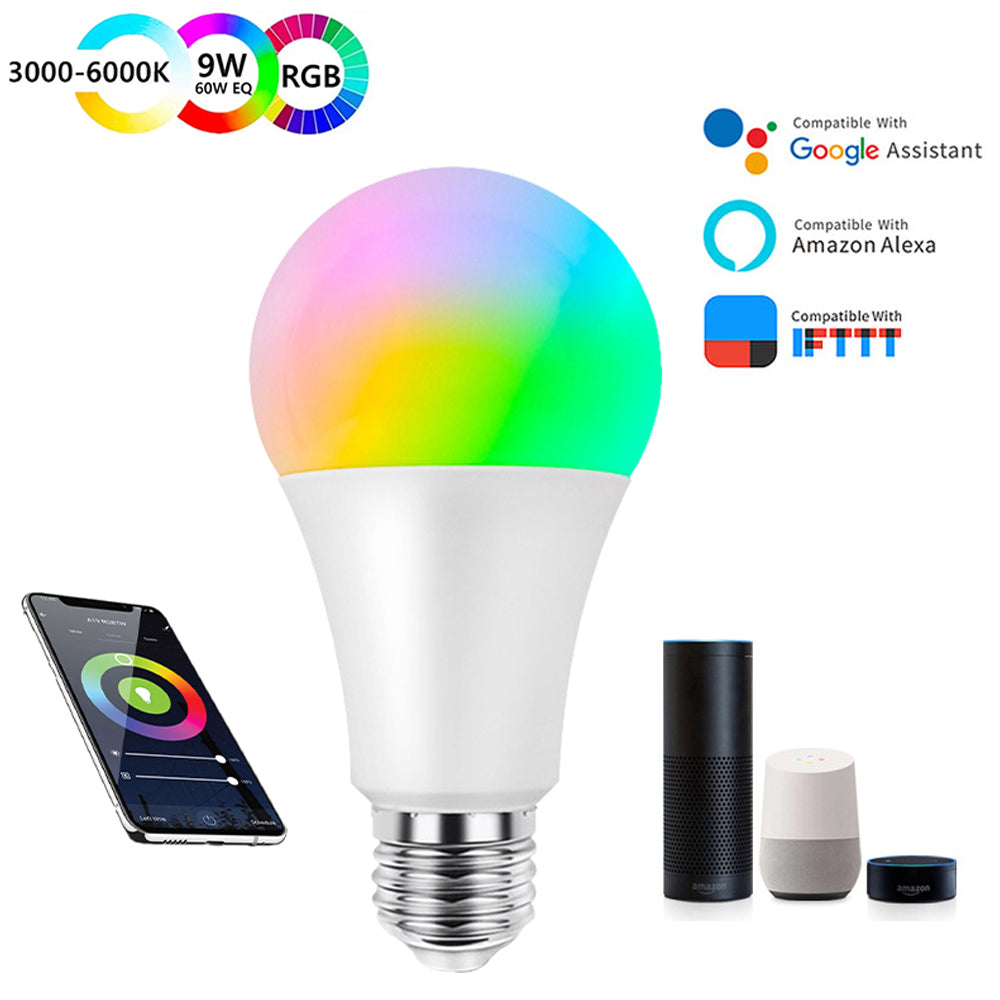 WiFi Smart LED Light Bulb Multicolored Color Changing Lights